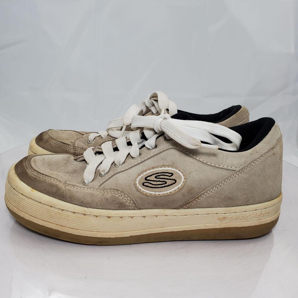 Vintage 90s Y2K Skechers 7657 Chunky Men 10.5 Platform Leather Skate Sneakers